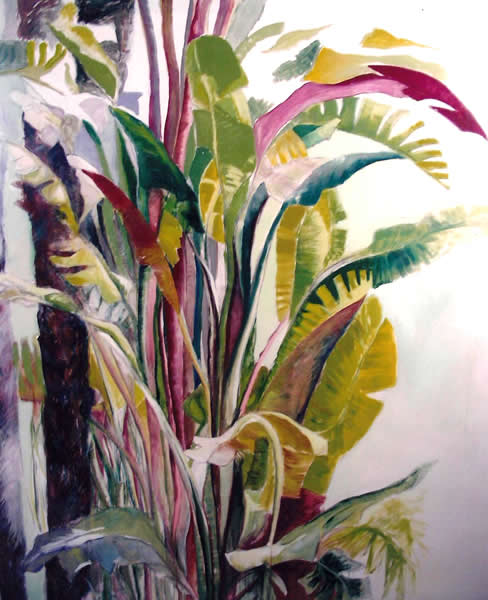 Platanera y palmera